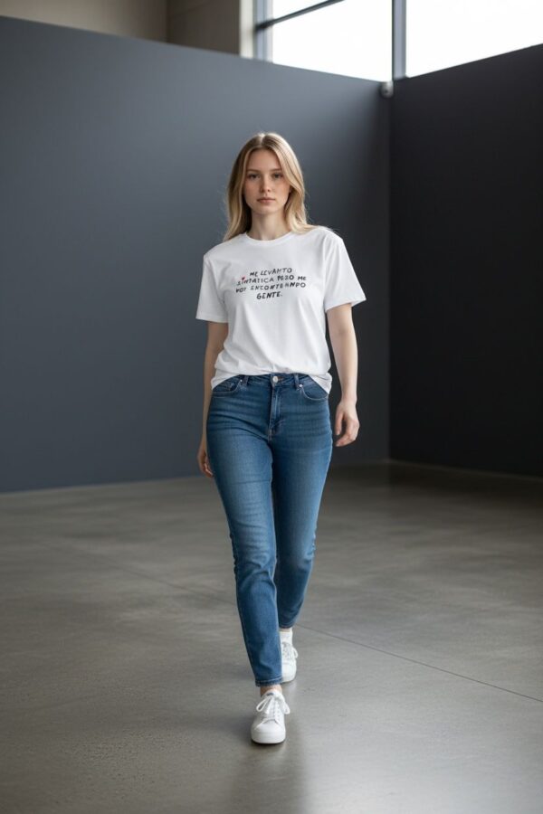 ESTAMPADO ME LEVANTO COLOR BLANCO