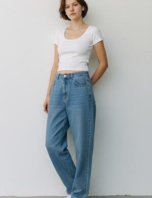 TOP CUELLO EN U COLOR PERLA